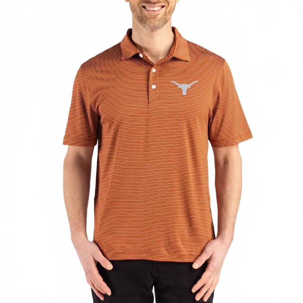 NEW CUTTER & BUCK university of texas short sleeve polo in orange